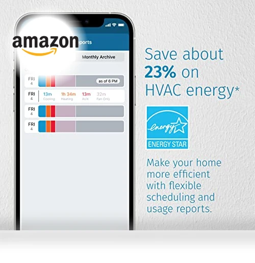 Smart Thermostat with Touchscreen Color Display — HVAC Controls, Emerson