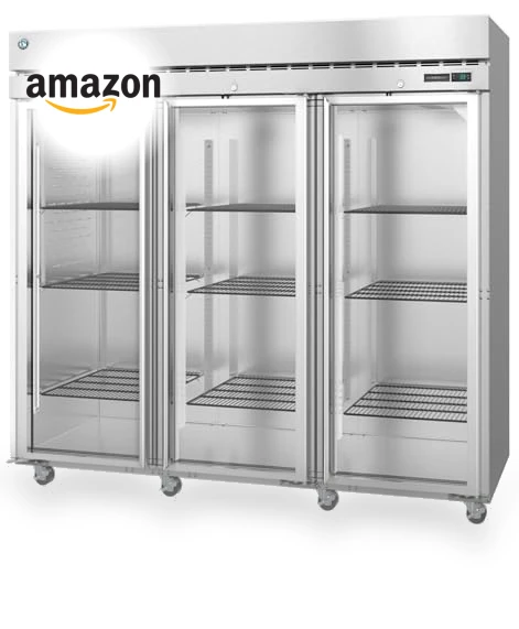Three Section Commercial Glass Door Refrigerator — Mini Fridges, Hoshizaki