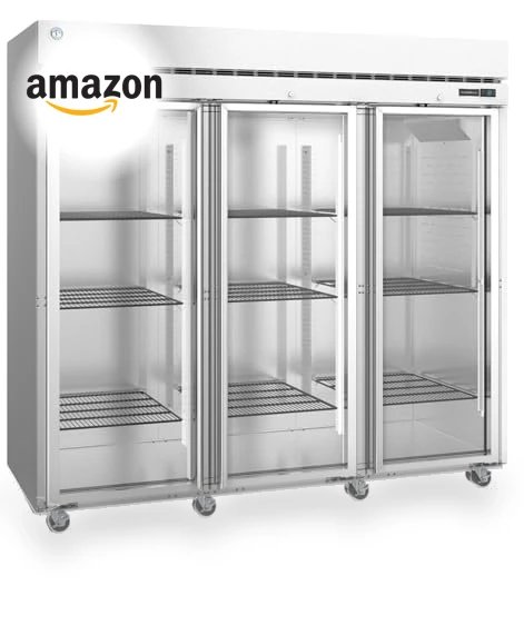 Three Section Commercial Glass Door Refrigerator — Mini Fridges, Hoshizaki
