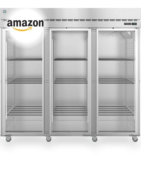 Three Section Commercial Glass Door Refrigerator — Mini Fridges, Hoshizaki