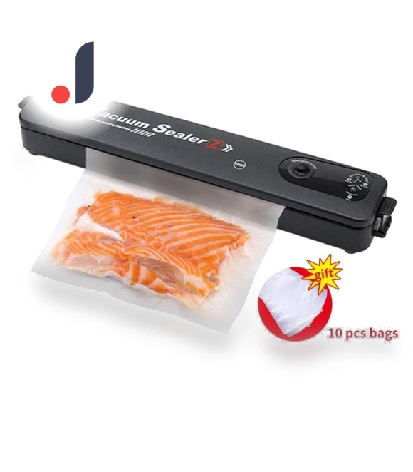Automatic Vacuum Food Sealer with 10 Vacuum Bags — Vacuum Bags, Factory Discount Outlet