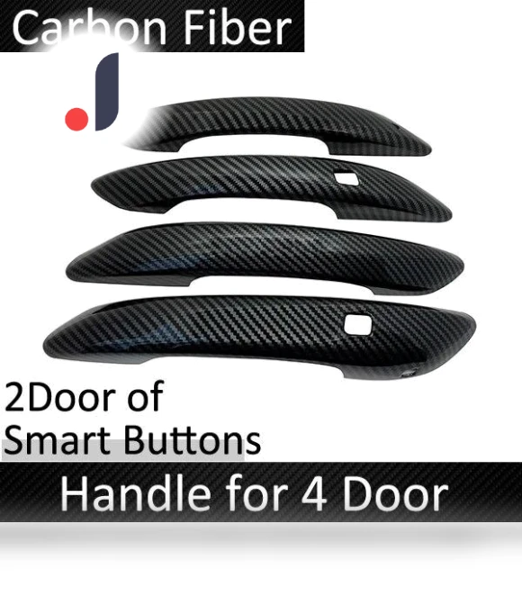 Smart Carbon Fiber Door Handle Cover — Car Door Entry Guard