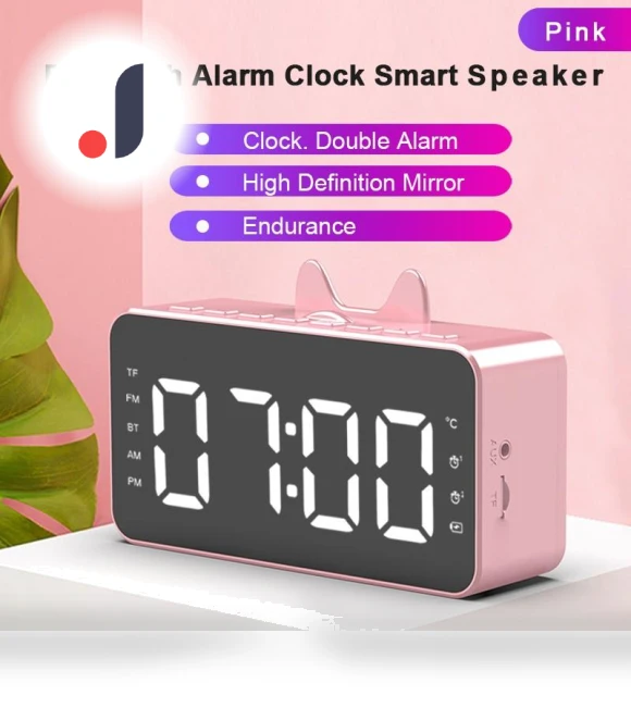 Smart Wireless Bluetooth Speaker Alarm Clock — Alarms & Clocks, Factory Discount Outlet