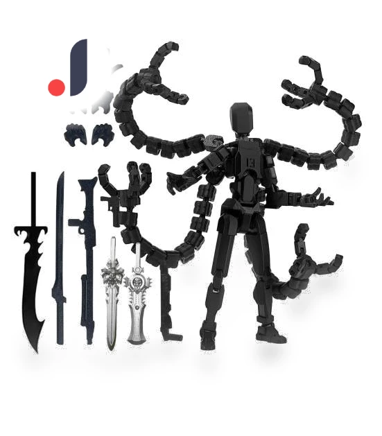 3D Printed Robot Figure with Accessories — Collectible Statues, Caracce