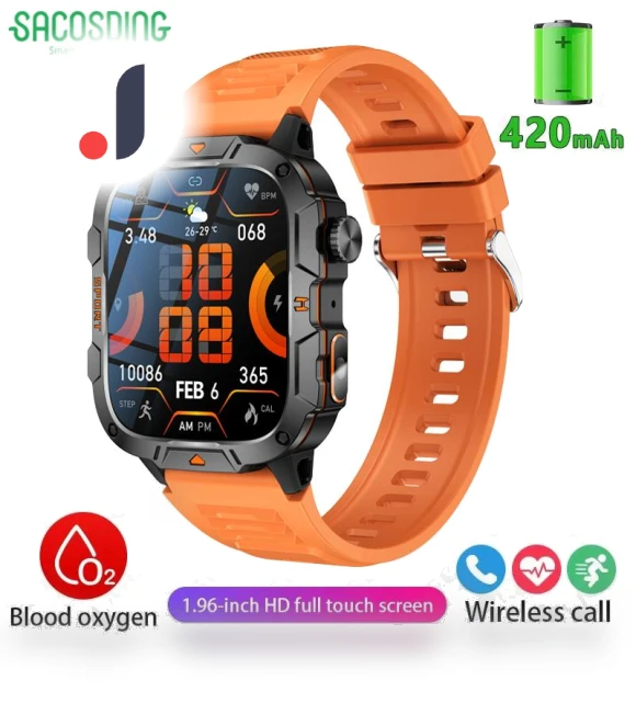 Military Smartwatch Sport Fitness Tracker — Smartwatches, SACOSDING