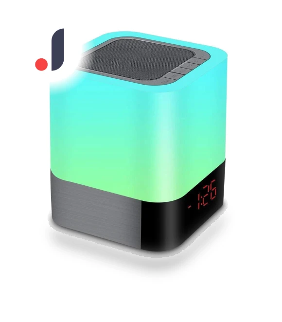 Colorful Bluetooth Speaker with Night Light and Digital Alarm — Alarms & Clocks, Your Warm Home