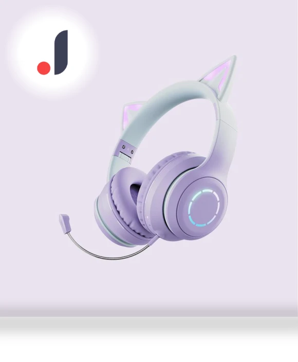 Cat Ear Bluetooth Gaming Headphones — Over-Ear Headphones, SmartGears