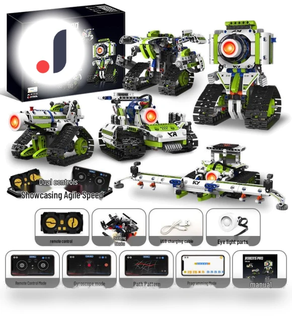 5-in-1 Programmable LED Camera Robot Building Blocks Toy — Construction Kits, Super Go