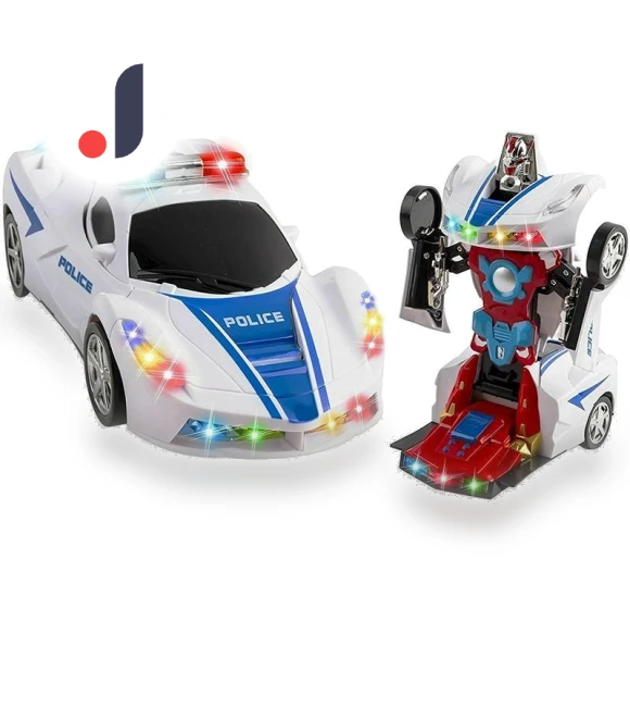 Deformable Police Car Toy With Lights And Sounds — Toy Vehicles, TinyJoy