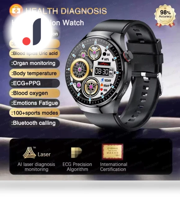 High Precision ECG Blood Lipids Uric Acid Risk Assessment Smartwatch — Smartwatches, QLY Online