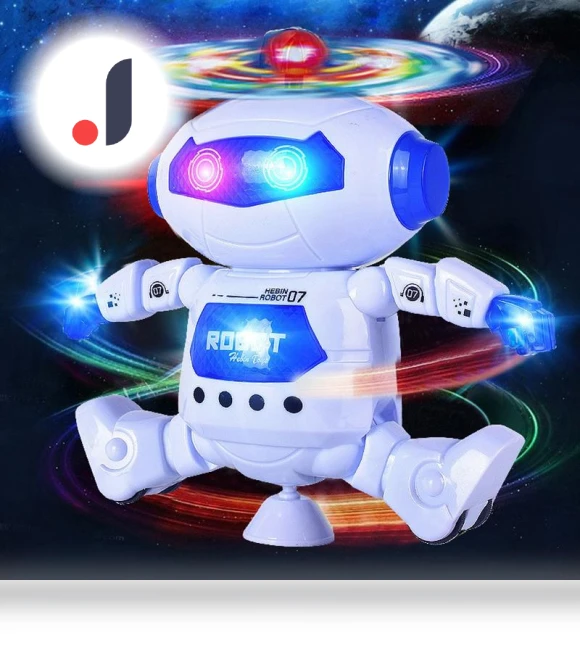 Kids Robot Rotating Dance Toy with Music and LED Light — Interactive Learning Devices, Dogwoodc
