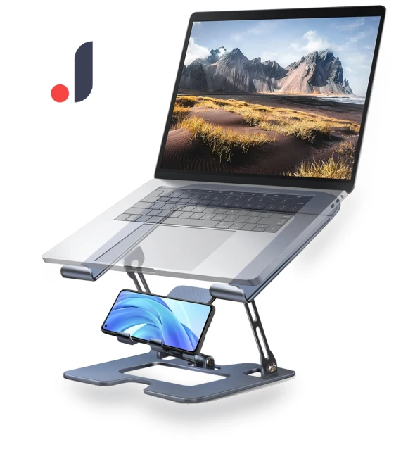 Laptop Stand with Smartphone Holder — Stands, YRstudio