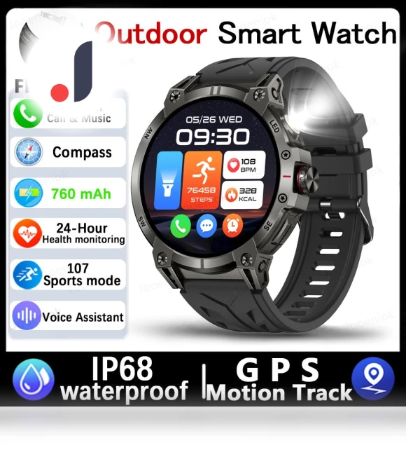 Military Smartwatch for Men — Smartwatches, QLY Online