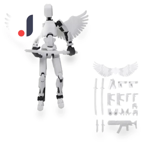Multi-jointed Movable Transformer Robot with Wings — Dolls & Figures, Auto Stuff