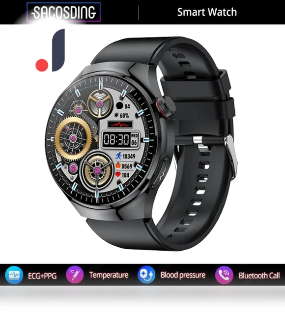 Smart Watch with ECG and PPG Monitoring — Wearable Accessories, SACOSDING