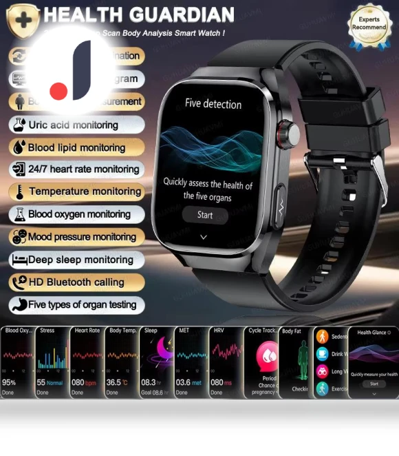 Smart Watch with ECG+PPG Monitor — Smartwatches, ElectronicsHome
