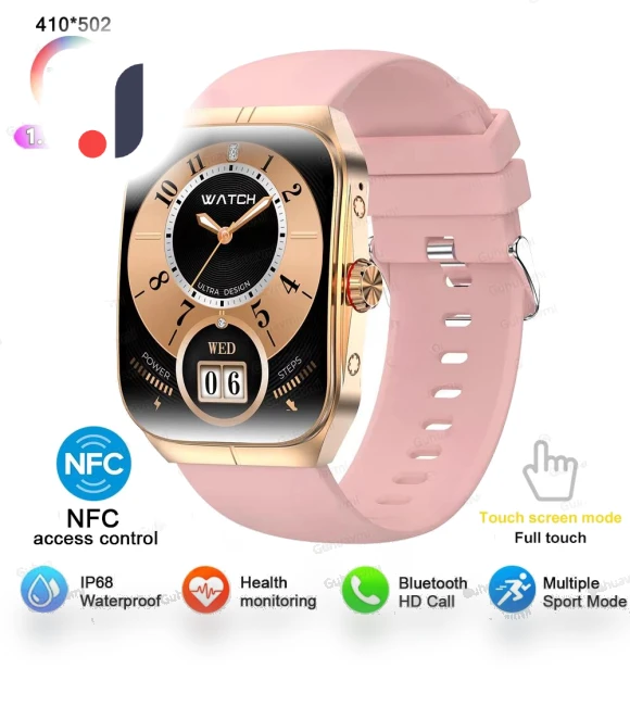Smart Watch with NFC AMOLED Display — Smartwatches, QLY Online