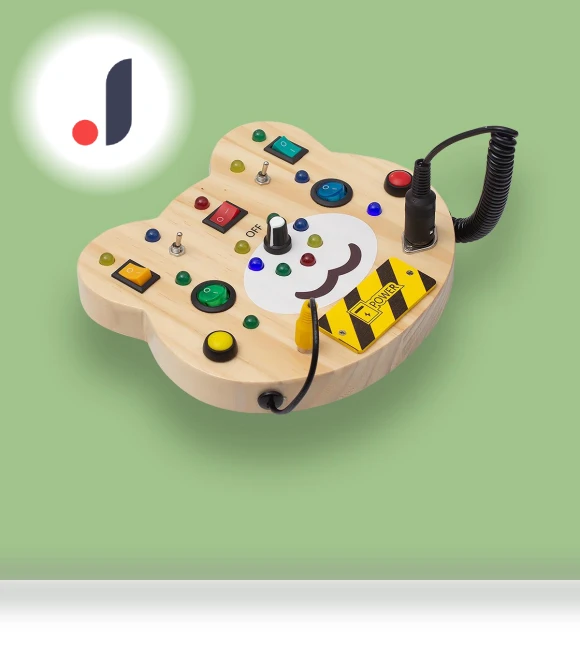 Wooden LED Light Sensory Switch Board — Infant & Early Childhood Playthings, Super Go