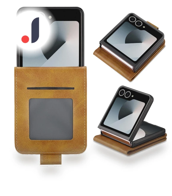 Card Holder Calf Texture PU Leather Folding Phone Cover — Flip Cases, Smartwatch 2025