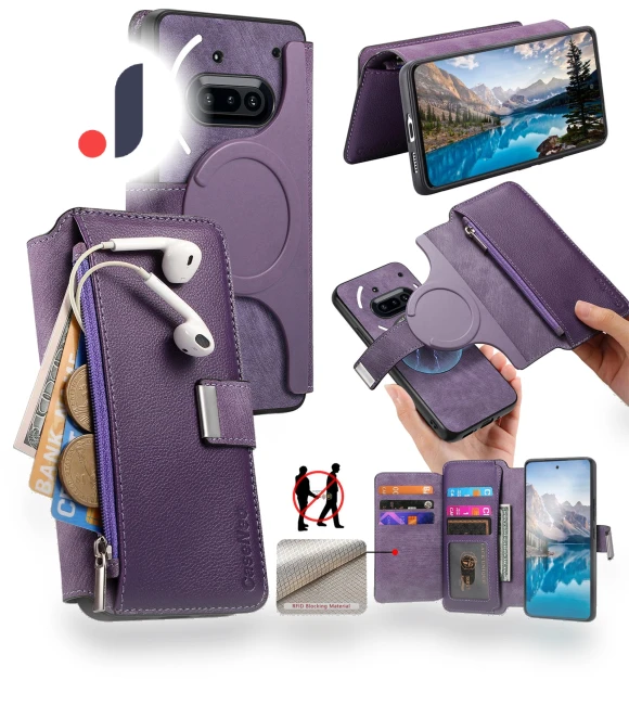 Detachable Magnetic Leather Flip Phone Cover — Flip Cases, CASENEO