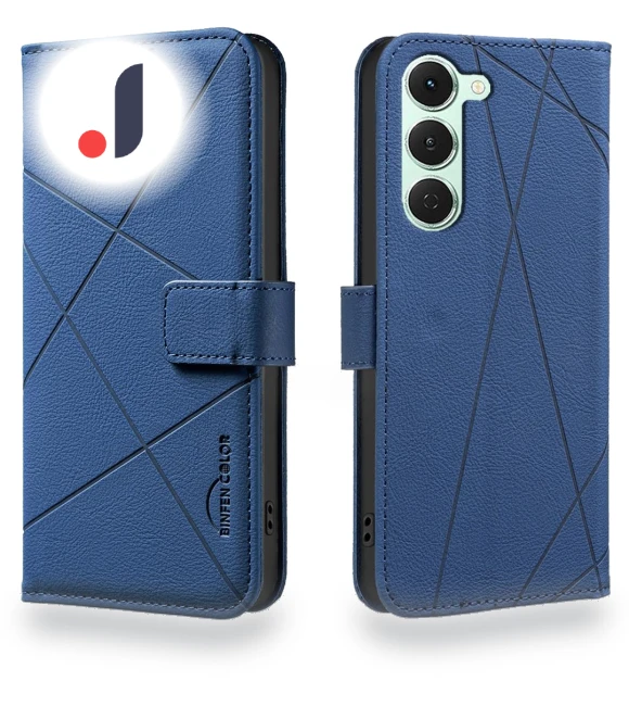 Geometry Imprinted Leather Phone Cover — Flip Cases, Smartwatch 2025