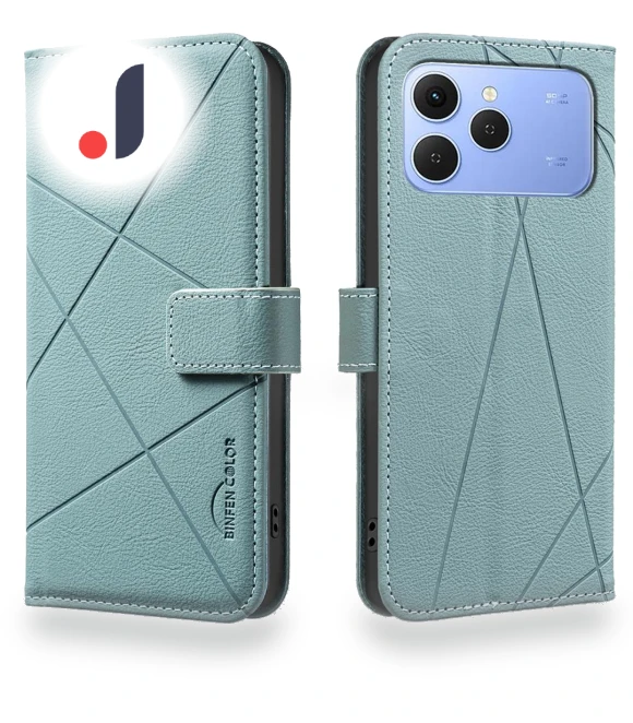 Geometry Imprinted Leather Phone Cover — Flip Cases, Smartwatch 2025