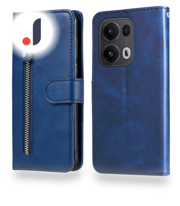 Leather PU Wallet Case with Zipper Pocket and Stand — Flip Cases, Smartwatch 2025