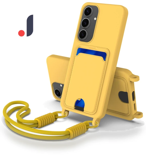 Liquid Silicone Card Holder Phone Back Cover with Short Strap — Back Covers, Smartwatch 2025