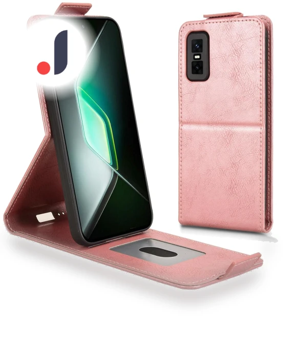 Magnetic Clasp Vertical Flip Leather Phone Cover with Card Holder — Flip Cases, Smartwatch 2025