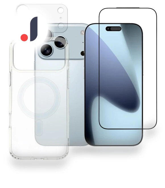Phone Case with Tempered Glass Screen Film and Clear Lens Film — Phone Accessories, Smartwatch 2025