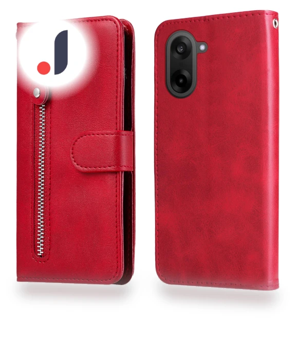 PU Leather Cases with Zipper Pocket Wallet Phone Cover Stand — Phone Accessories, Smartwatch 2025