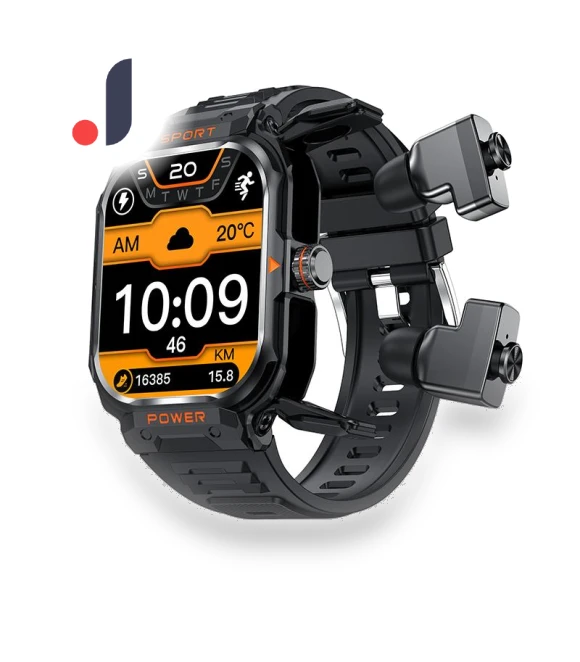 Smart Watch with Bluetooth Earbuds — Wearable Accessories, Rainbuvvy
