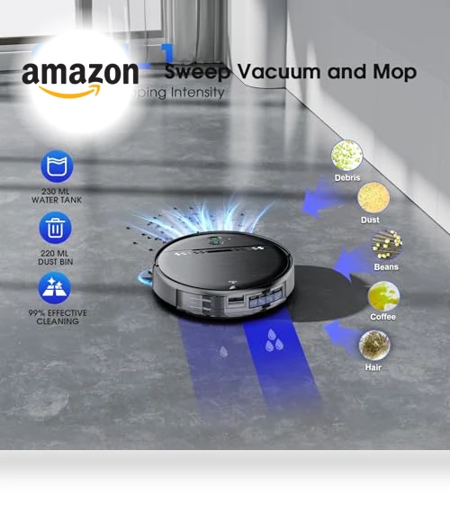 2-in-1 Robotic Vacuum and Mop — Smart Cleaning Robots, SHELIKI