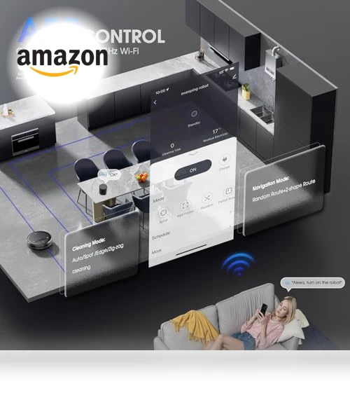 2-in-1 Robotic Vacuum and Mop — Smart Cleaning Robots, SHELIKI
