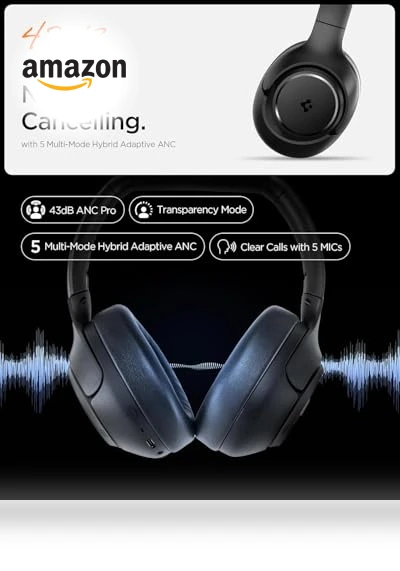 Active Noise Cancelling Headphones — Over-Ear Headphones, Spigen