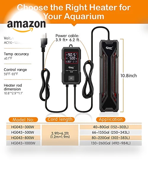 Aquarium Heater with Digital LED Controller — Heaters & Chillers, hygger