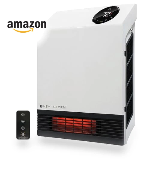 Deluxe Space Infrared Wall Mount Electric Heater — Portable Heating Solutions, Heat Storm