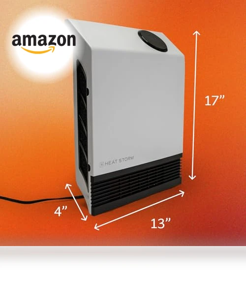 Deluxe Space Infrared Wall Mount Electric Heater — Portable Heating Solutions, Heat Storm