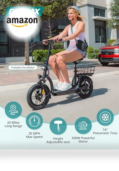 Electric Scooter with Seat — Electric Self-Balancing Scooters, Gotrax