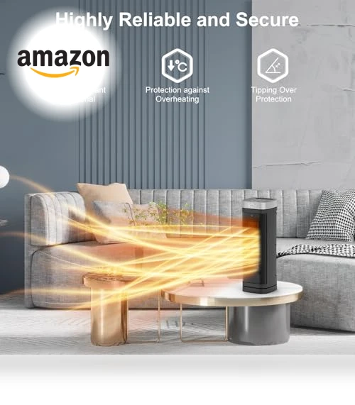 Electric Space Heater with Thermostat and Remote — Portable Heating Solutions, WINHL