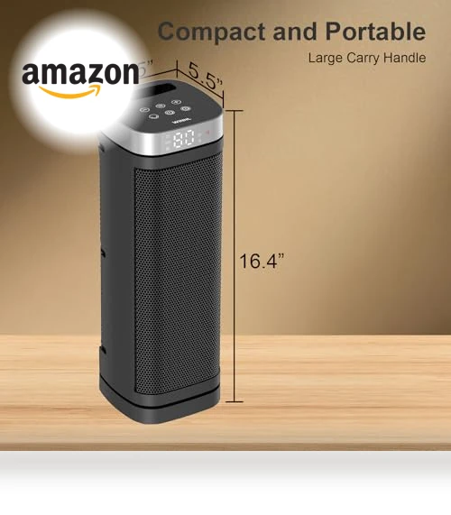 Electric Space Heater with Thermostat and Remote — Portable Heating Solutions, WINHL