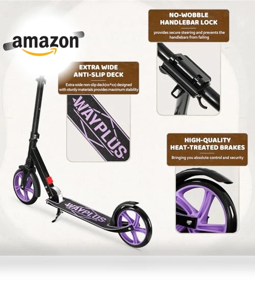 Foldable Kick Scooter — Push Scooters, WAYPLUS
