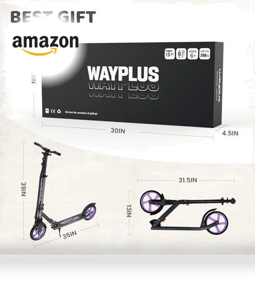 Foldable Kick Scooter — Push Scooters, WAYPLUS