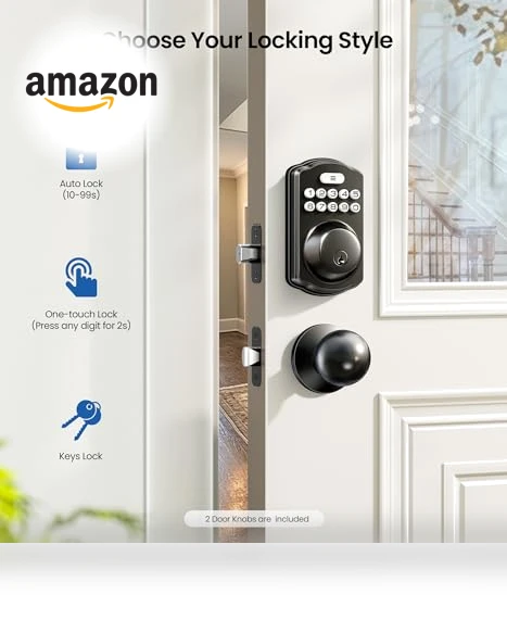 Keyless Entry Door Lock with Backlit Keypad — Keyless Entry, Veise