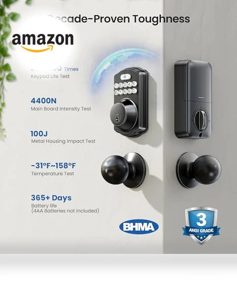 Keyless Entry Door Lock with Backlit Keypad — Keyless Entry, Veise