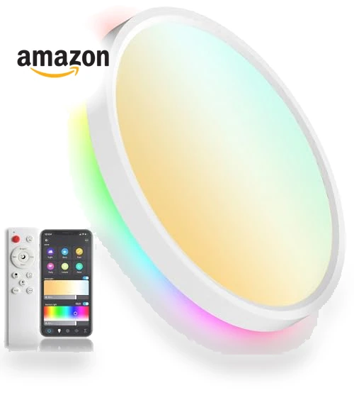 Smart Ceiling Light with Remote — Overhead Lighting, KYFGDLA