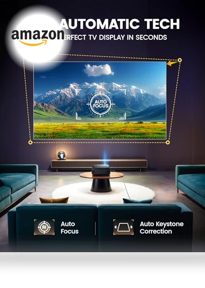 Smart Home Projector with WiFi 6 and Bluetooth 5.2 — Home Theater Projectors, WiMiUS