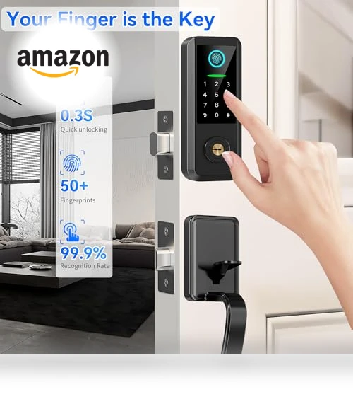 Smart Keyless Entry Door Lock with Handle — Deadbolts, YOSIMIKA