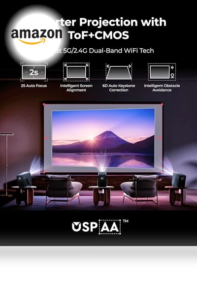 Smart Projector 4K Supported with Android TV — Home Theater Projectors, Ultimea