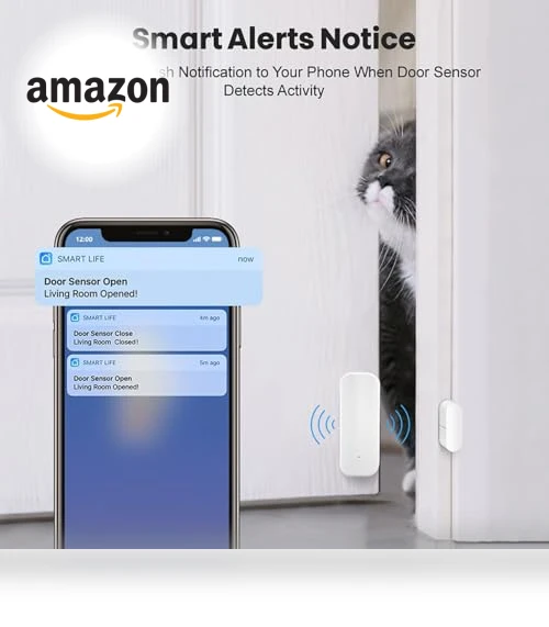 Smart WiFi Door/Window Sensor — Smart Home Security, Sanofuturion